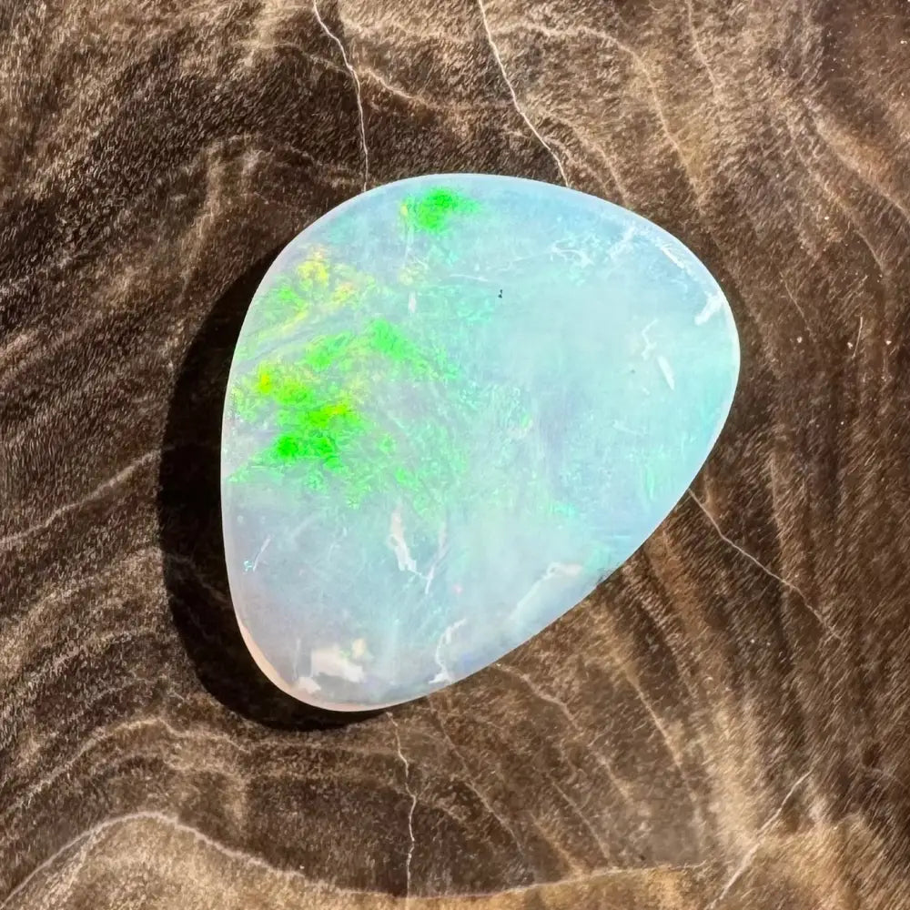 Iridescent opal gemstone.