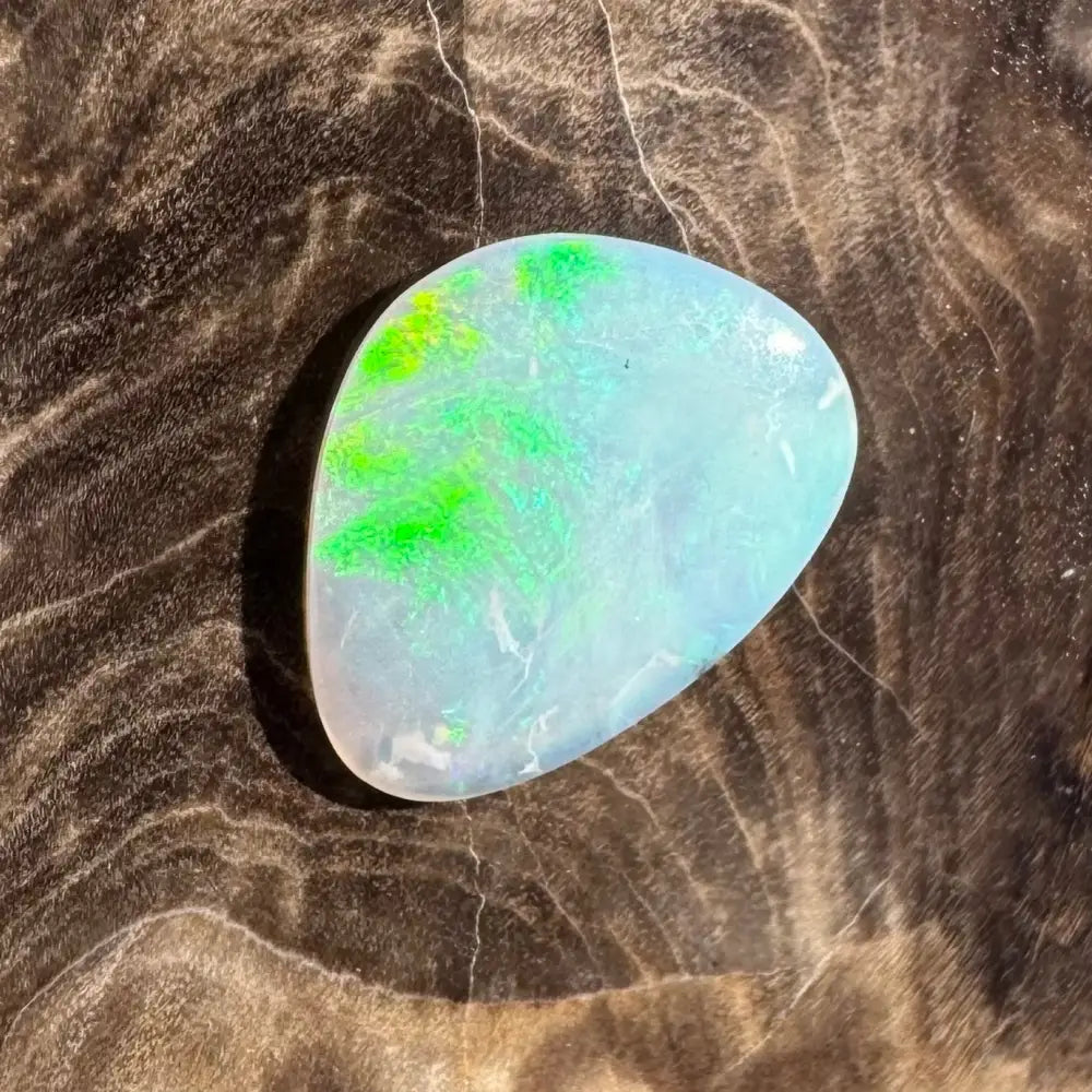 Iridescent opal gemstone.