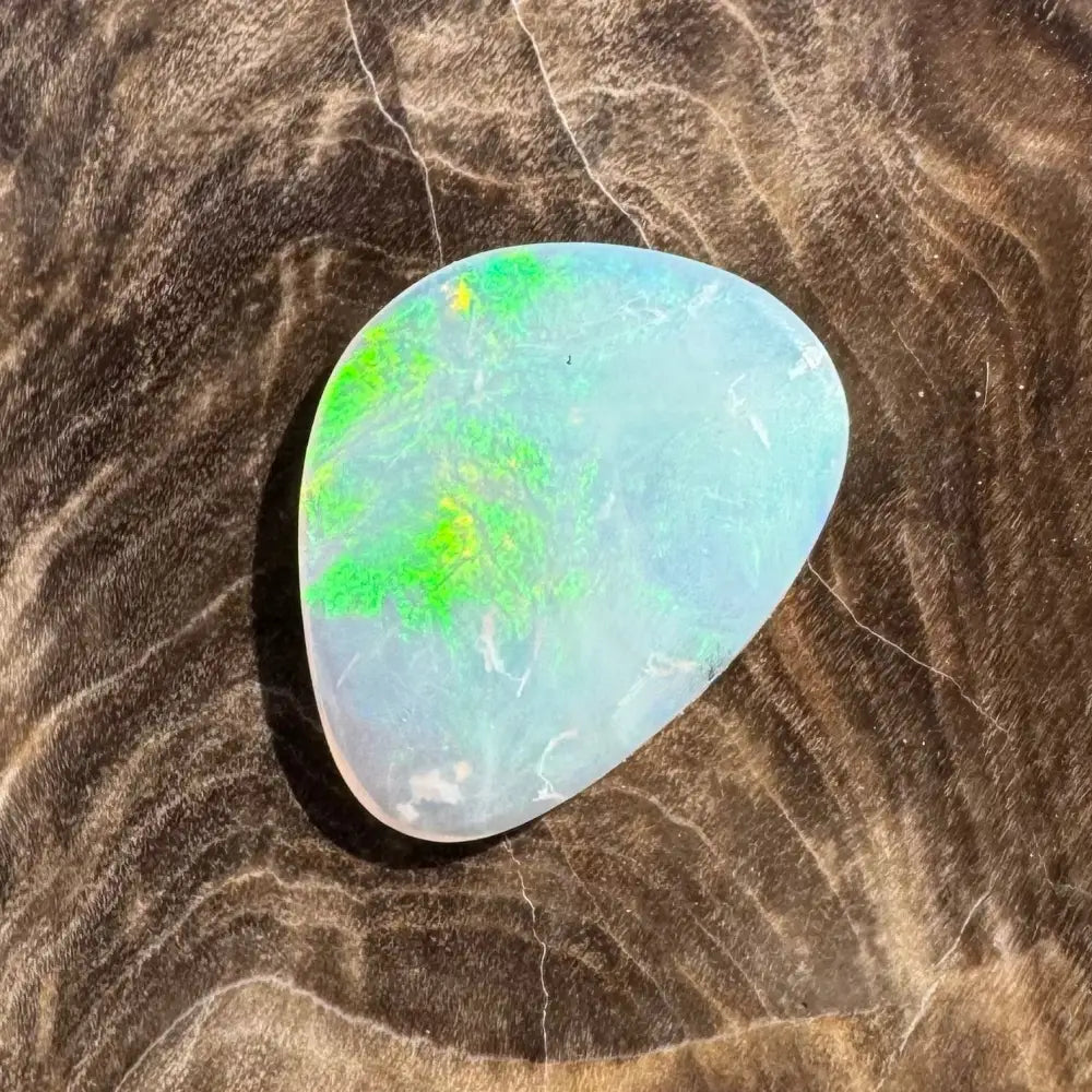 Iridescent opal gemstone.
