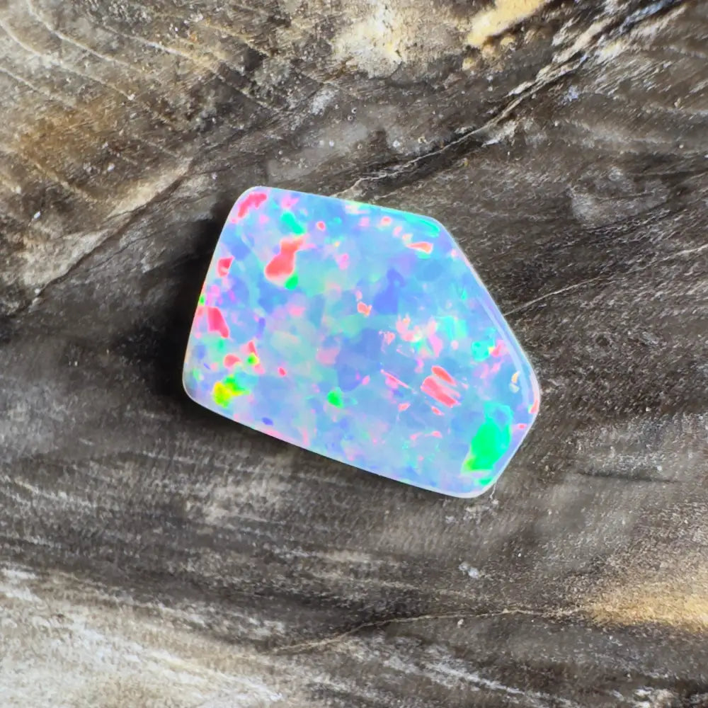 Iridescent opal gemstone.