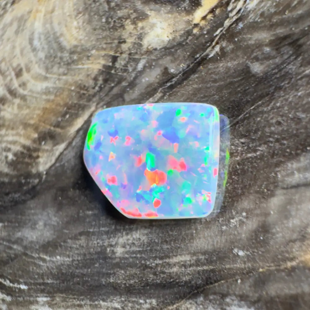Iridescent opal gemstone.