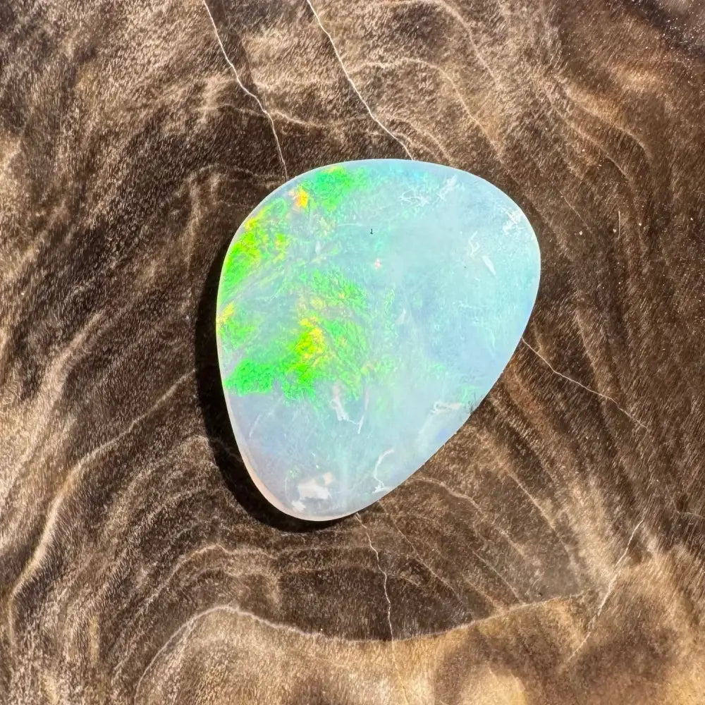 Iridescent opal gemstone.