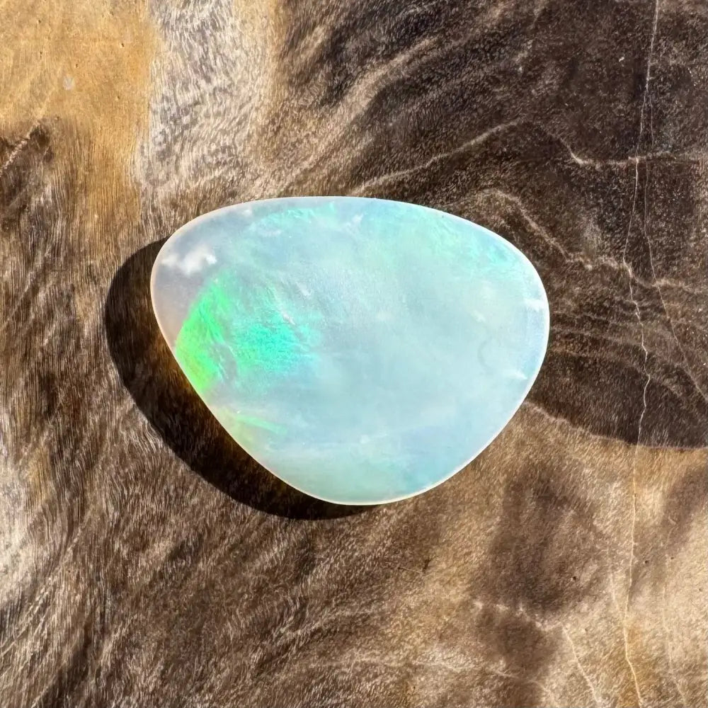 Iridescent opal gemstone.