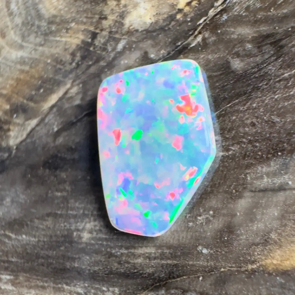 Iridescent opal gemstone.