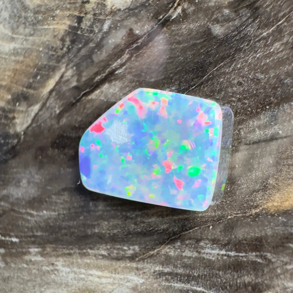 Iridescent opal gemstone.