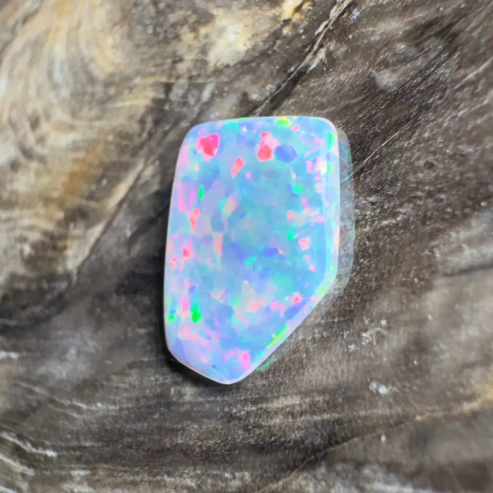 Iridescent opal gemstone.