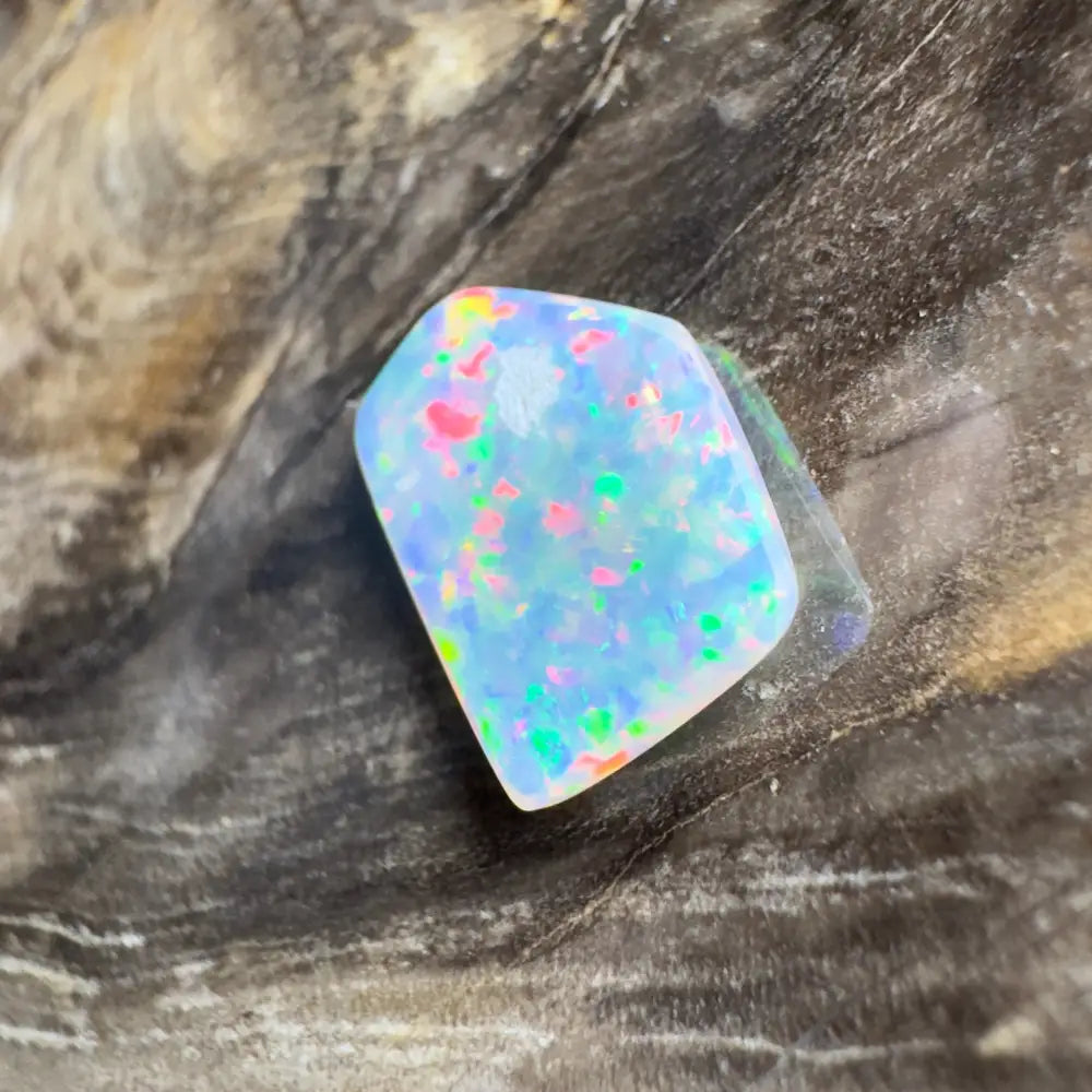 Iridescent opal gemstone.