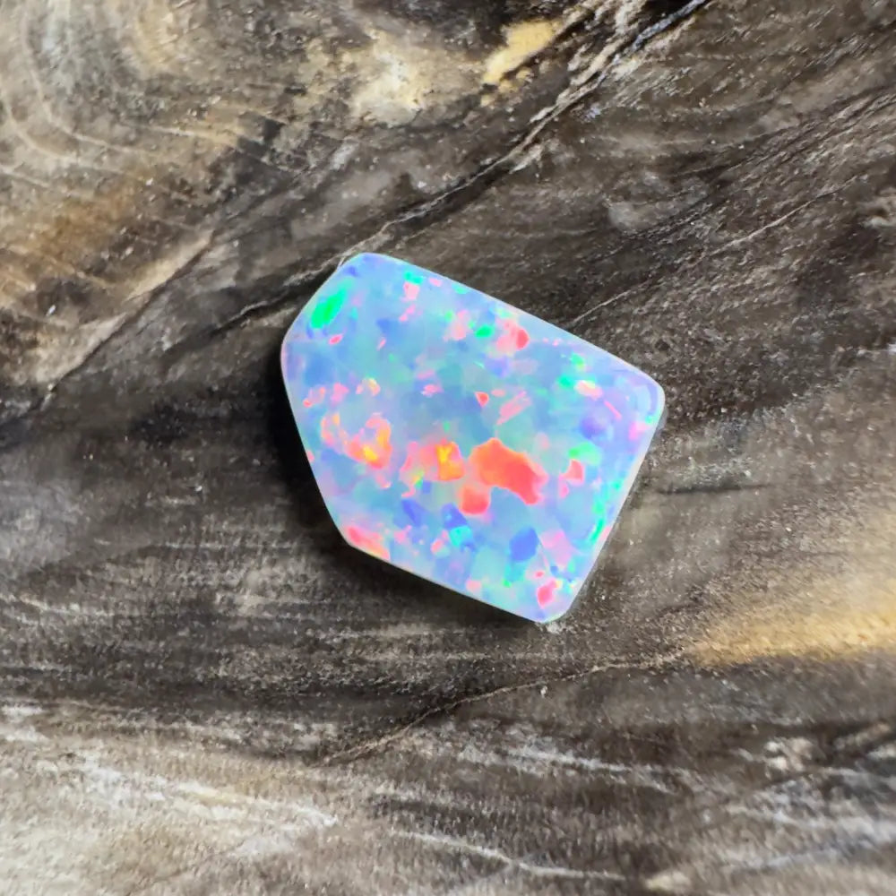 Iridescent opal gemstone.
