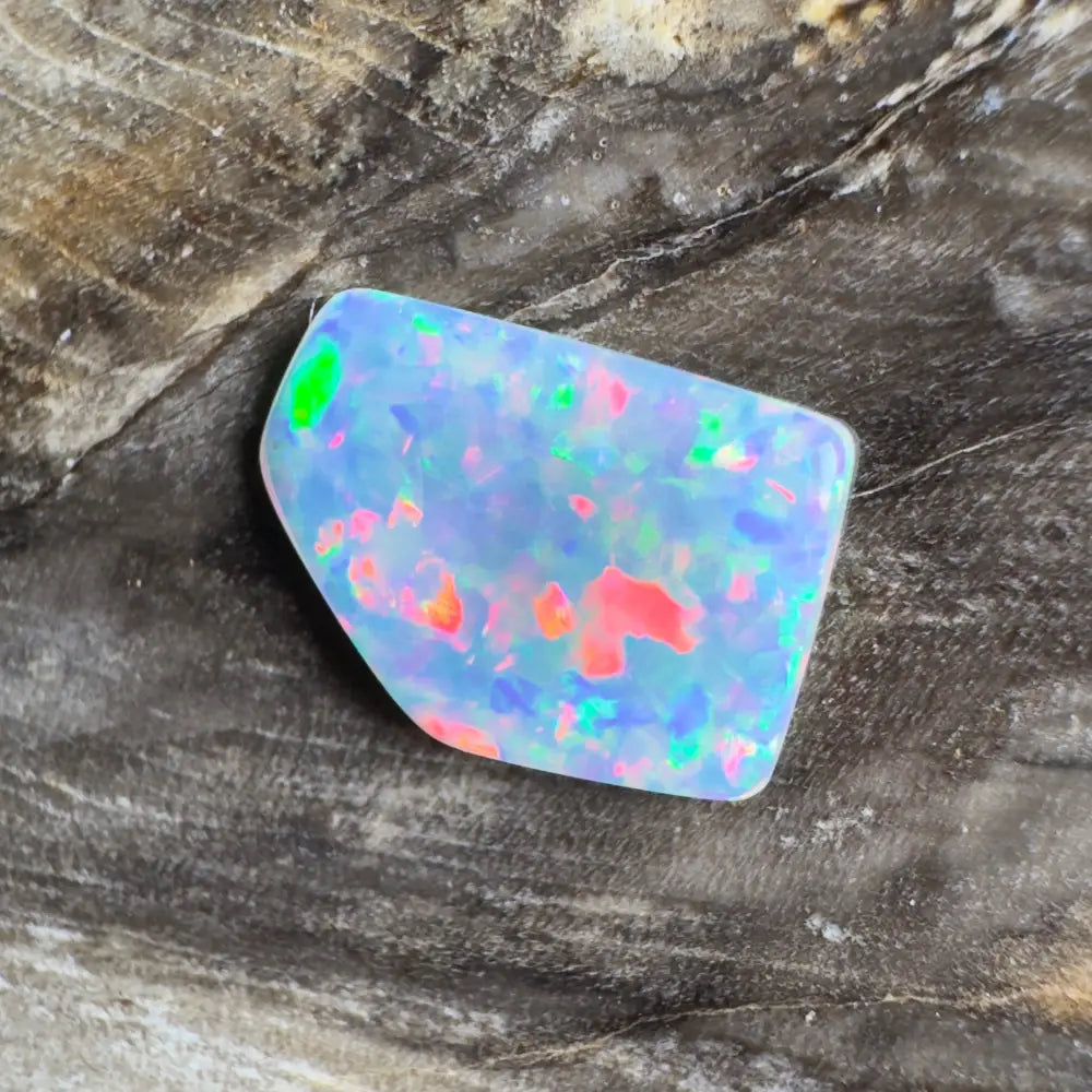 Iridescent opal gemstone.