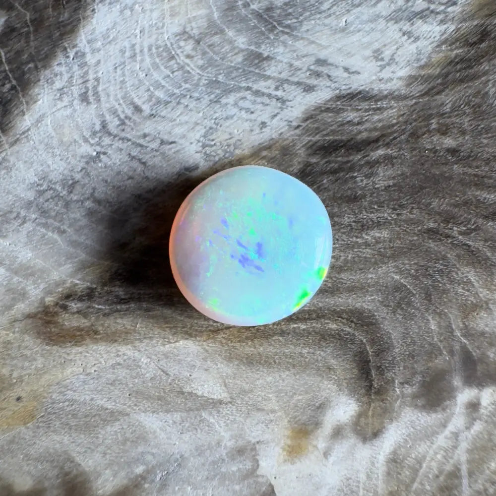Iridescent opal cabochon.