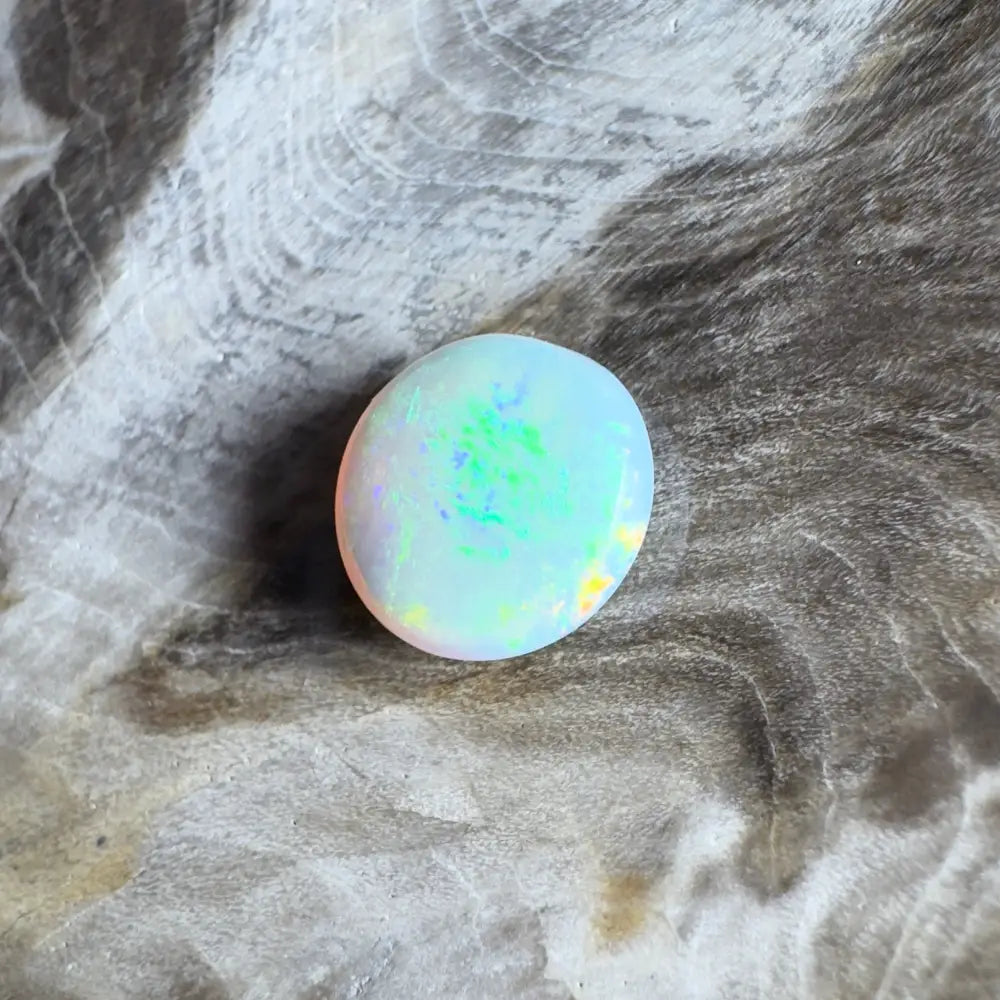 Iridescent opal gemstone.