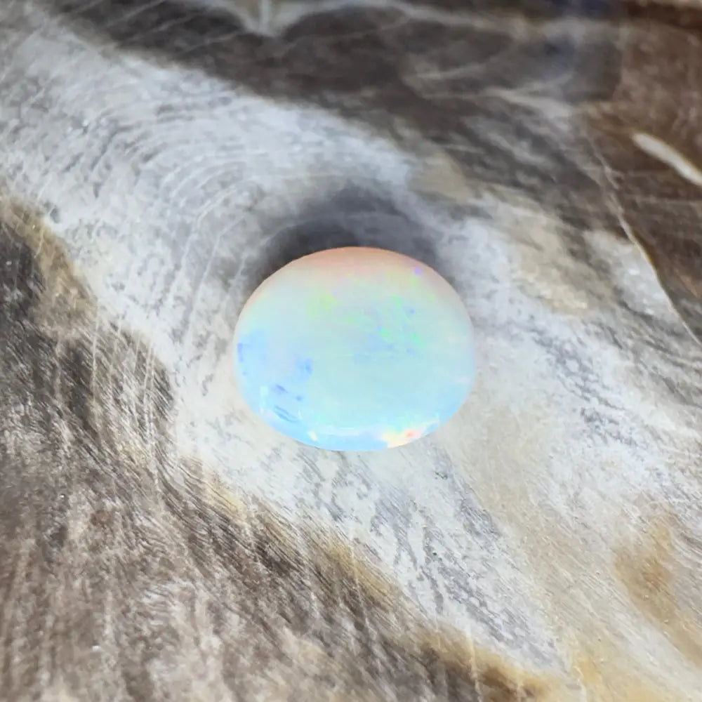 Round opal gemstone.