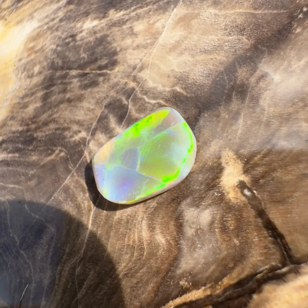 Iridescent opal gemstone.