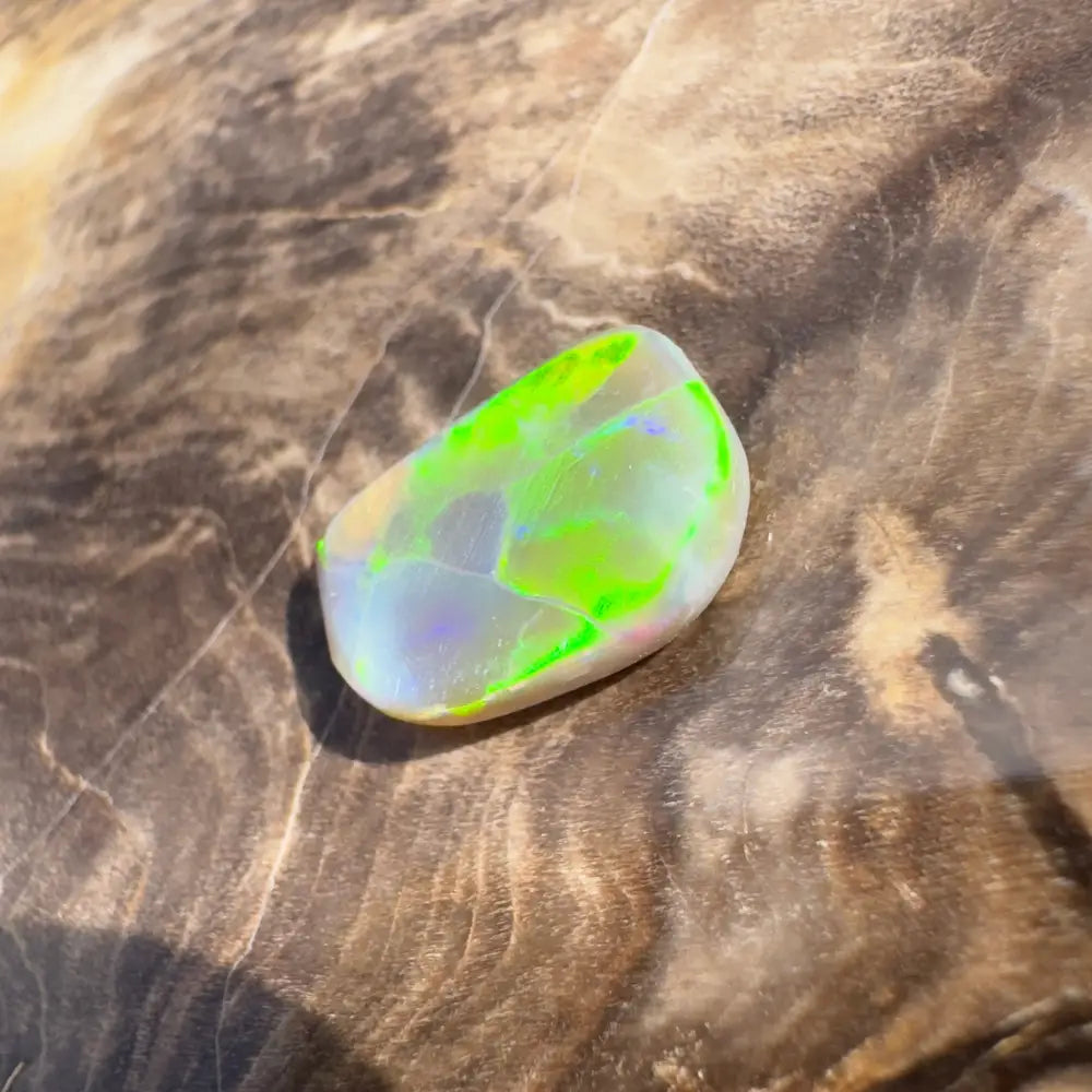 Iridescent opal gemstone.