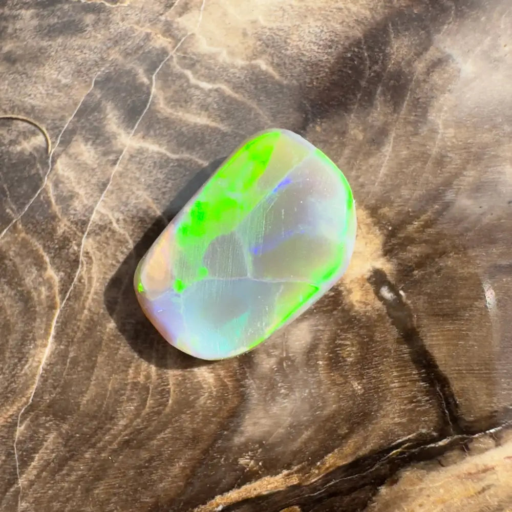 Iridescent opal gemstone.