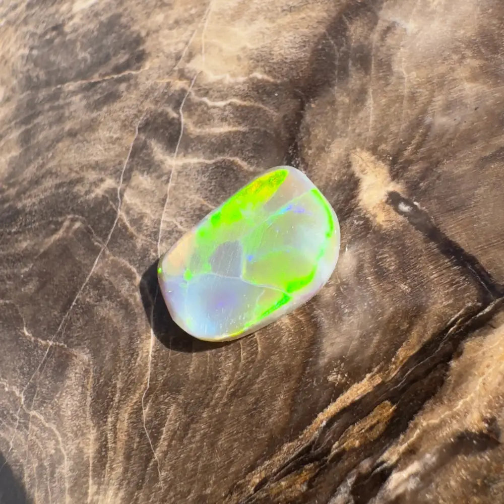 Iridescent opal gemstone.