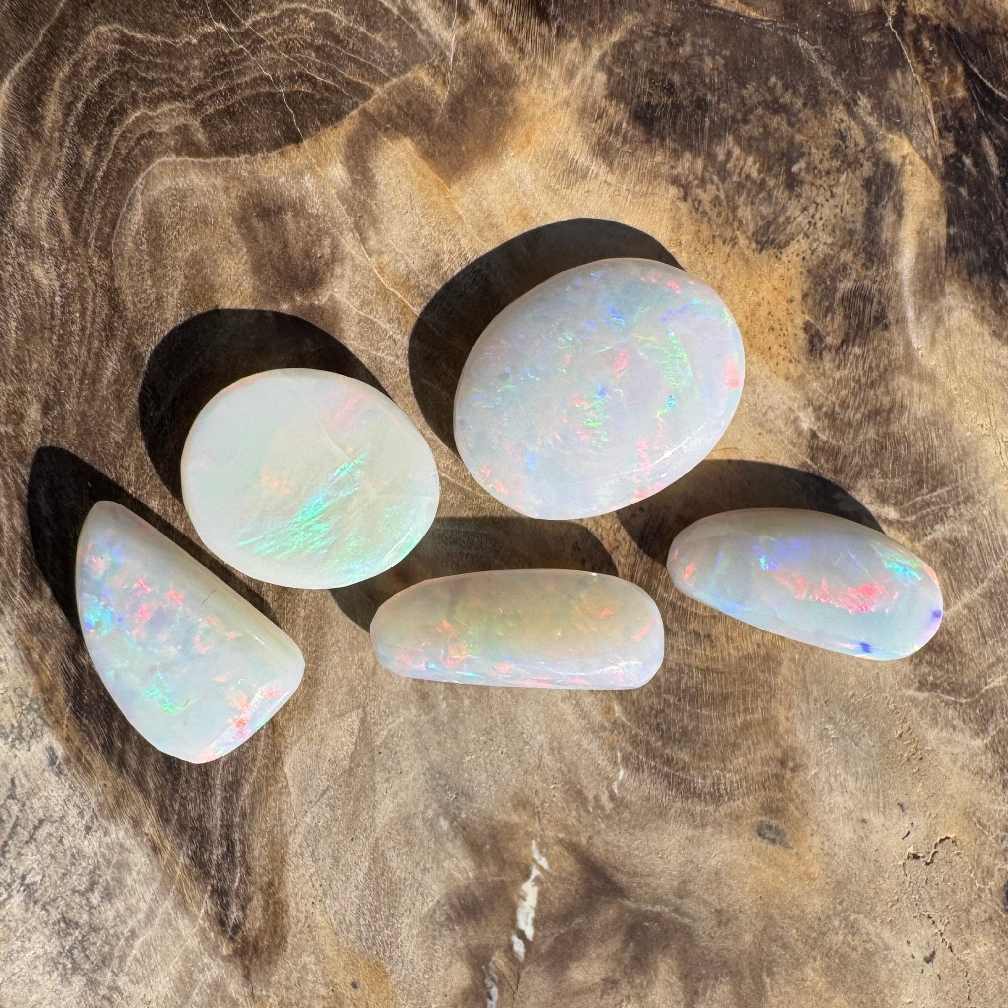 10.1ct Hand - cut Solid Coober Pedy Opal Parcel
