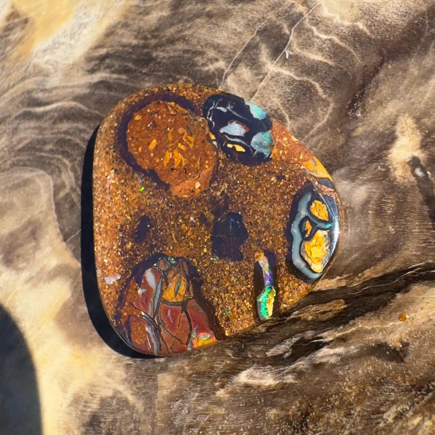 10.4ct Hand - Cut Solid Boulder Opal