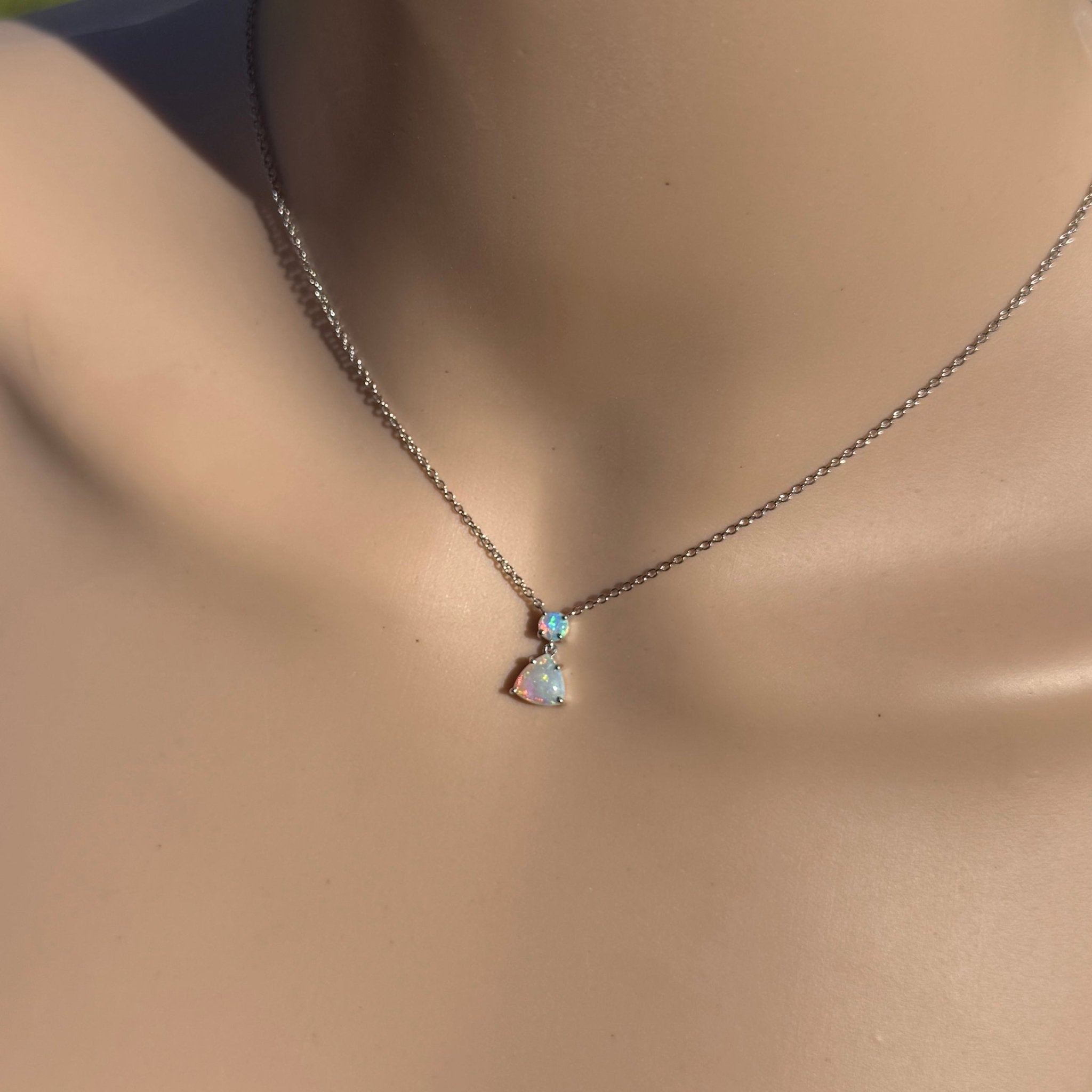 1.1ct Coober Pedy Opal Pendant Necklace ~ 'Innamincka Glow' | 925 Sterling Silver | Solid Australian Opal