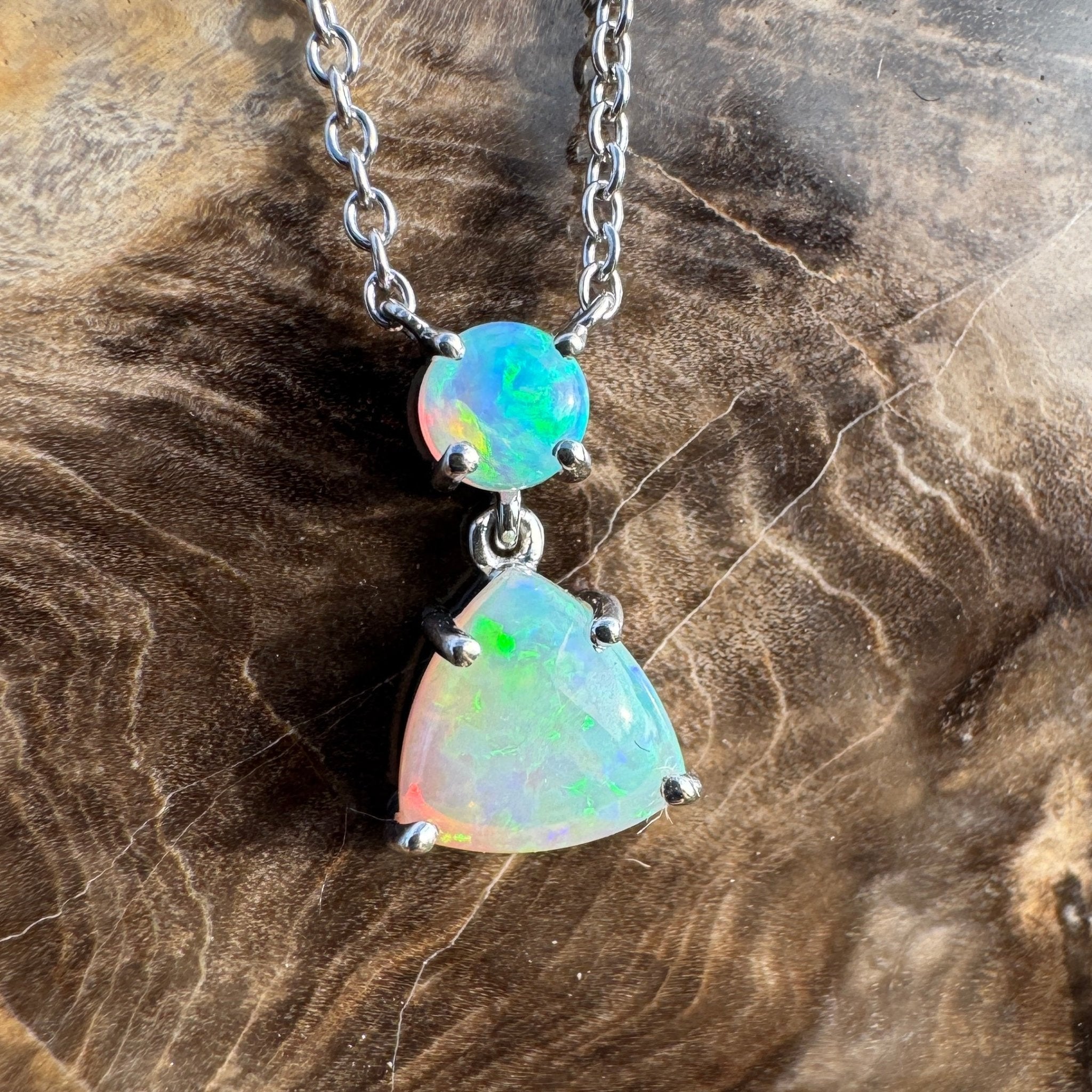 1.1ct Coober Pedy Opal Pendant Necklace ~ 'Innamincka Glow' | 925 Sterling Silver | Solid Australian Opal
