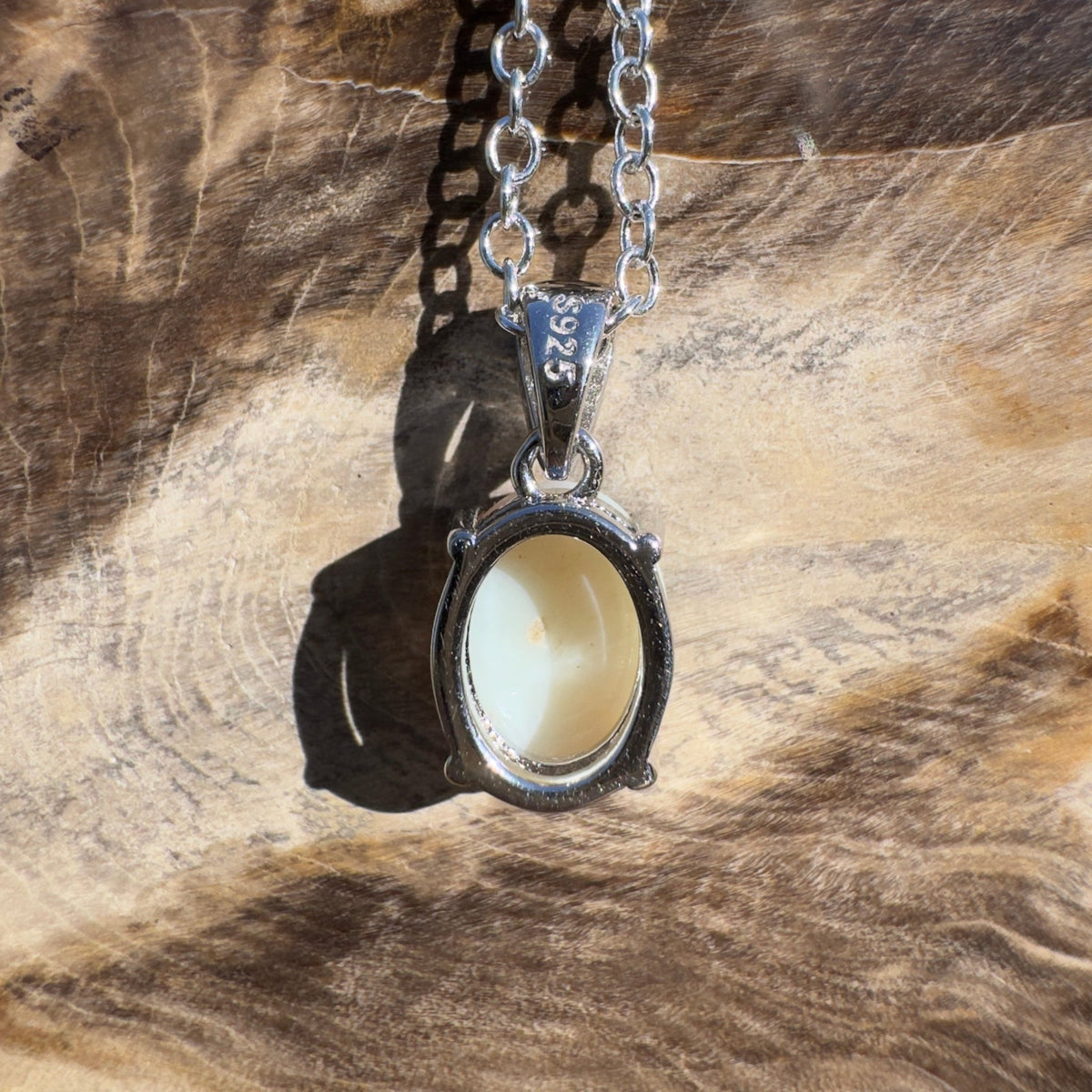 1.1ct Coober Pedy Opal Pendant Necklace ~ 'Kilda Shimmer~' | 925 Sterling Silver | Solid Australian Opal