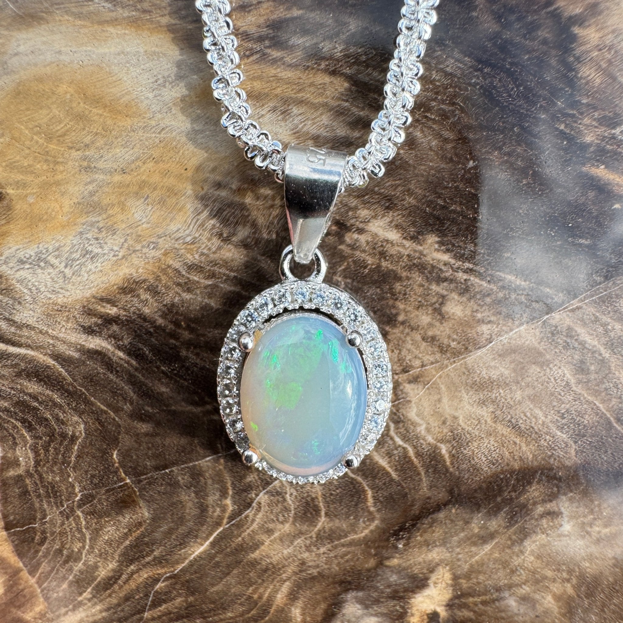1.1ct Coober Pedy Opal Pendant Necklace ~ 'Pedy Wanderer' | 925 Sterling Silver | Solid Australian Opal