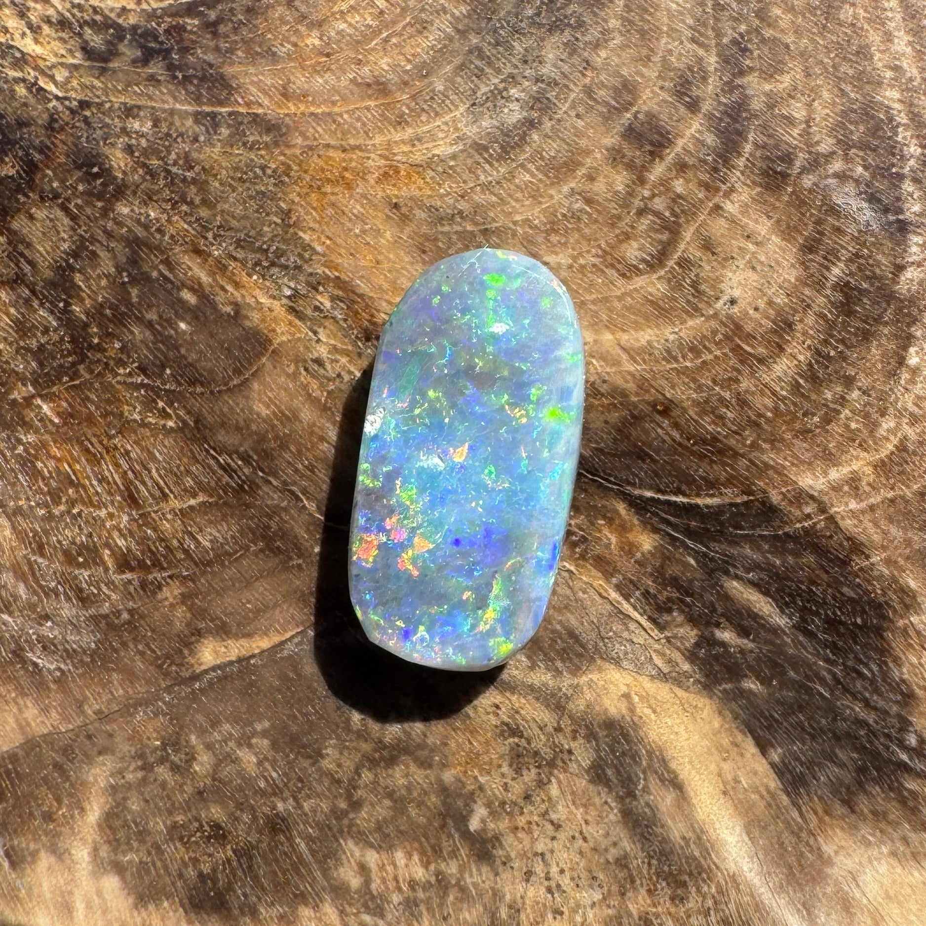 1.1ct Hand - cut Solid Lightning Ridge Semi Black Opal
