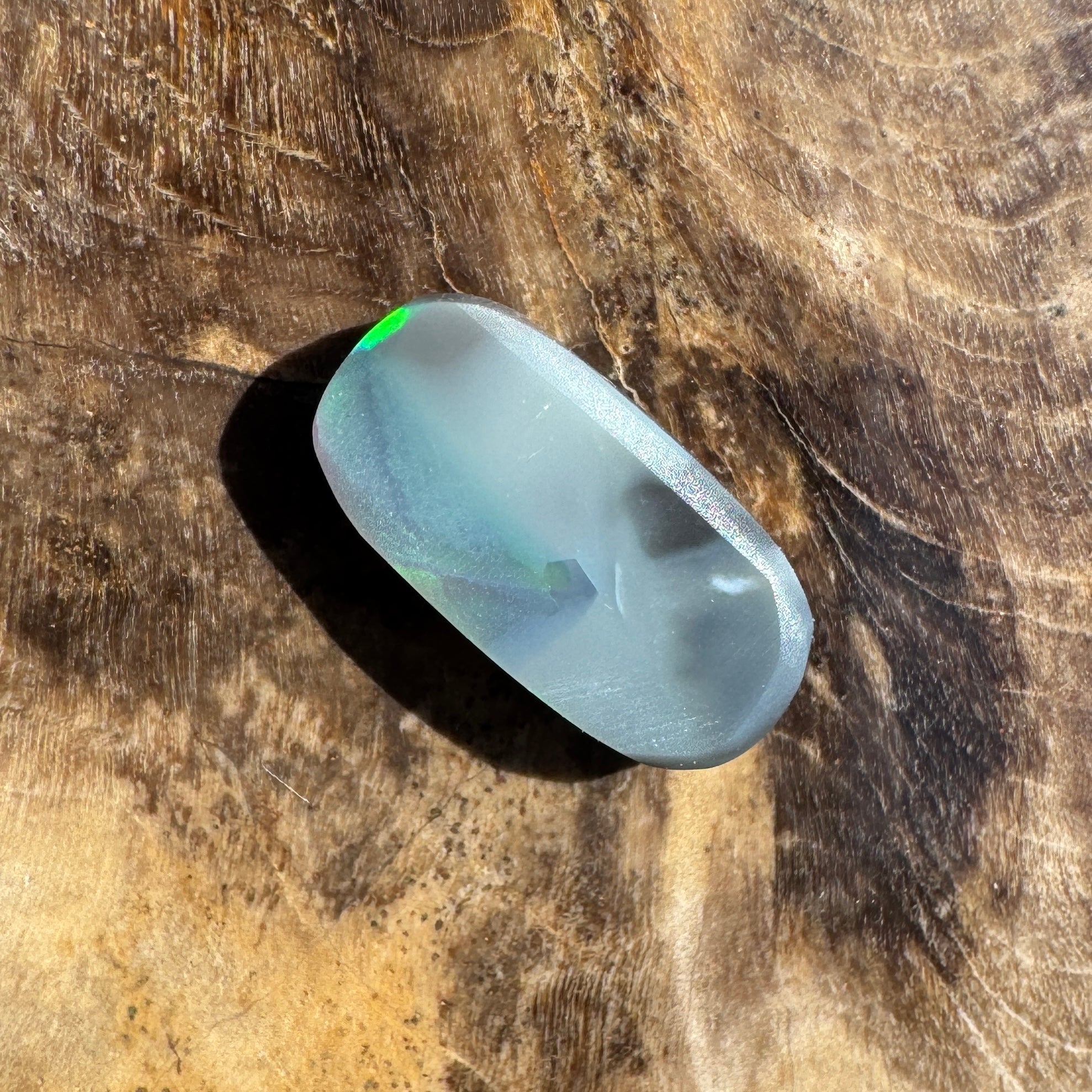 1.1ct Hand - cut Solid Lightning Ridge Semi Black Opal