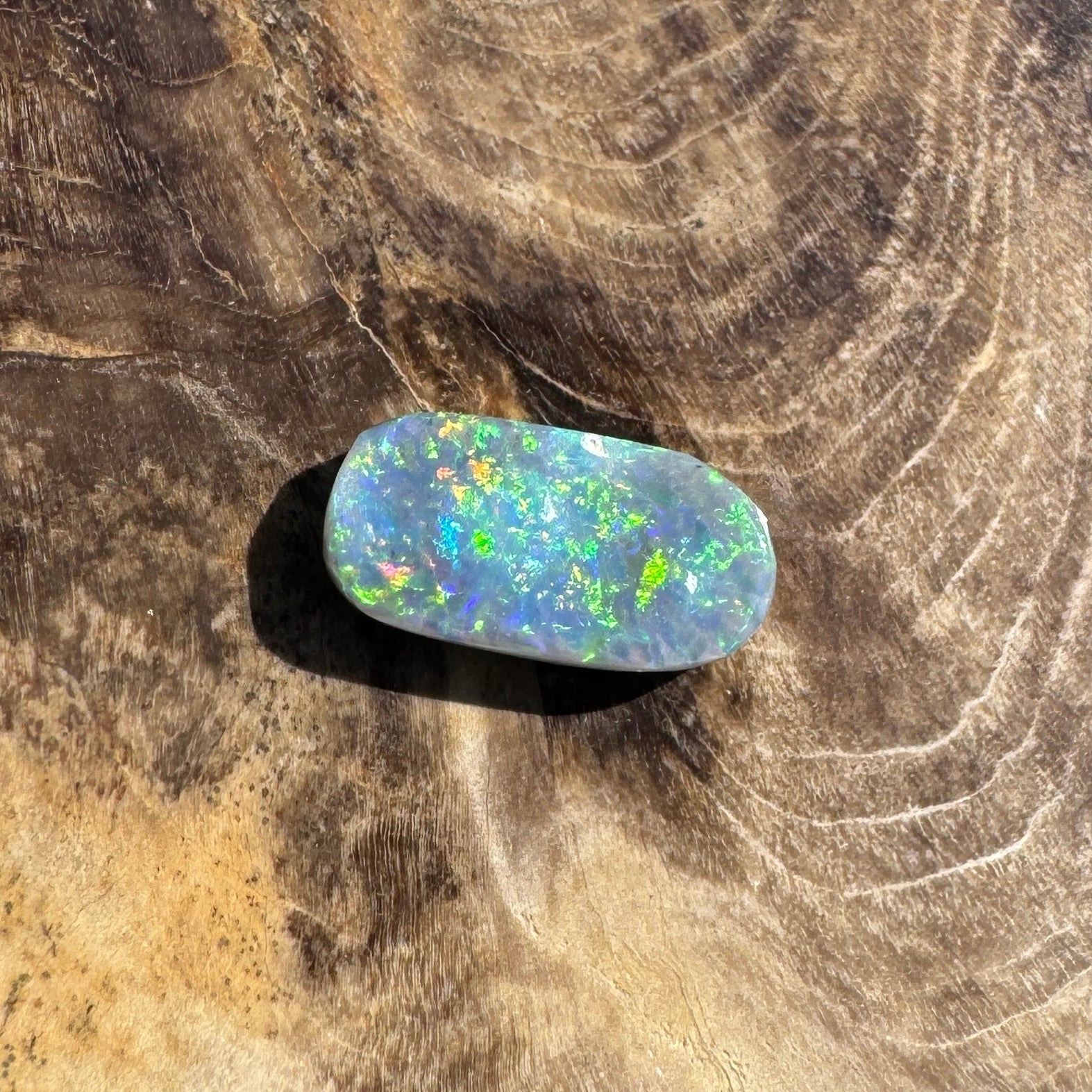 1.1ct Hand - cut Solid Lightning Ridge Semi Black Opal