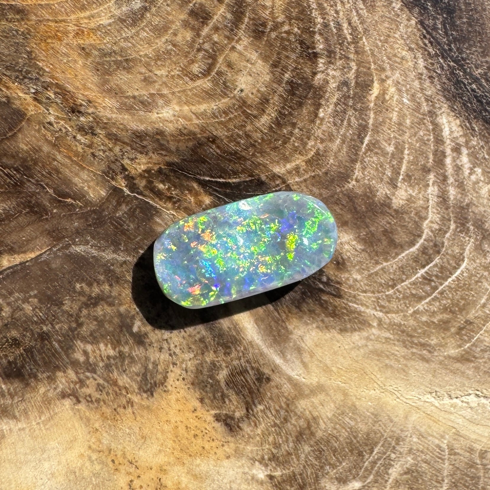 1.1ct Hand - cut Solid Lightning Ridge Semi Black Opal
