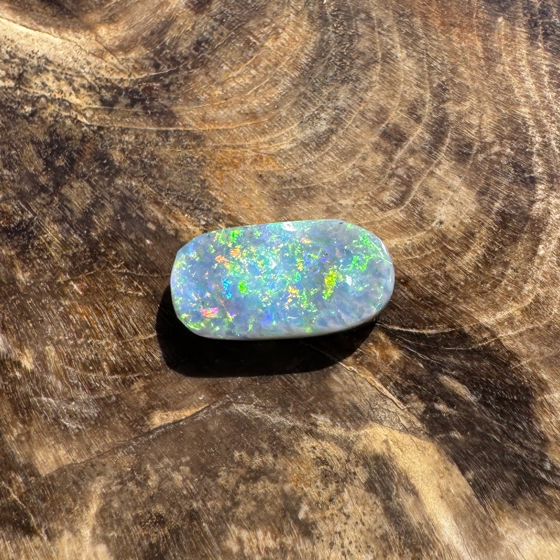 1.1ct Hand - cut Solid Lightning Ridge Semi Black Opal