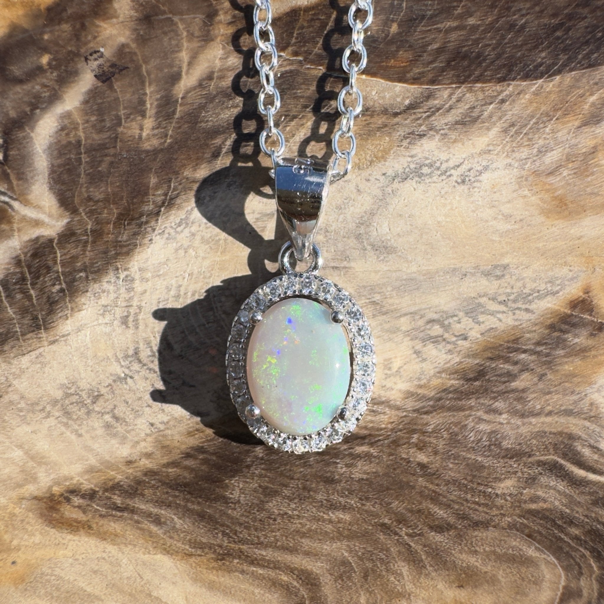 1.1ct Lightning Ridge Opal Pendant Necklace ~ 'Merimbula Swell' | 925 Sterling Silver | Solid Australian Opal