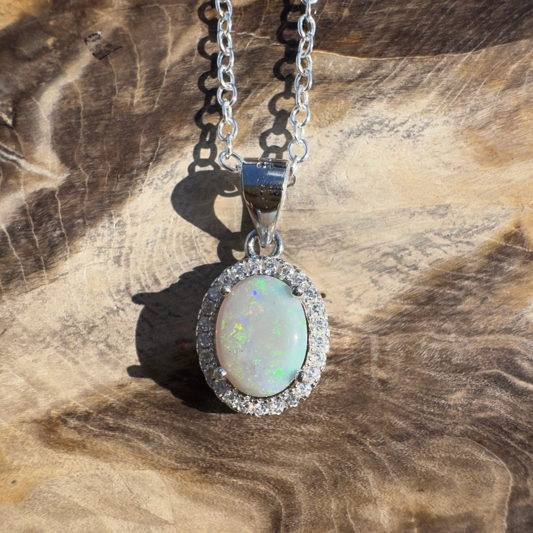 1.1ct Lightning Ridge Opal Pendant Necklace ~ 'Merimbula Swell' | 925 Sterling Silver | Solid Australian Opal