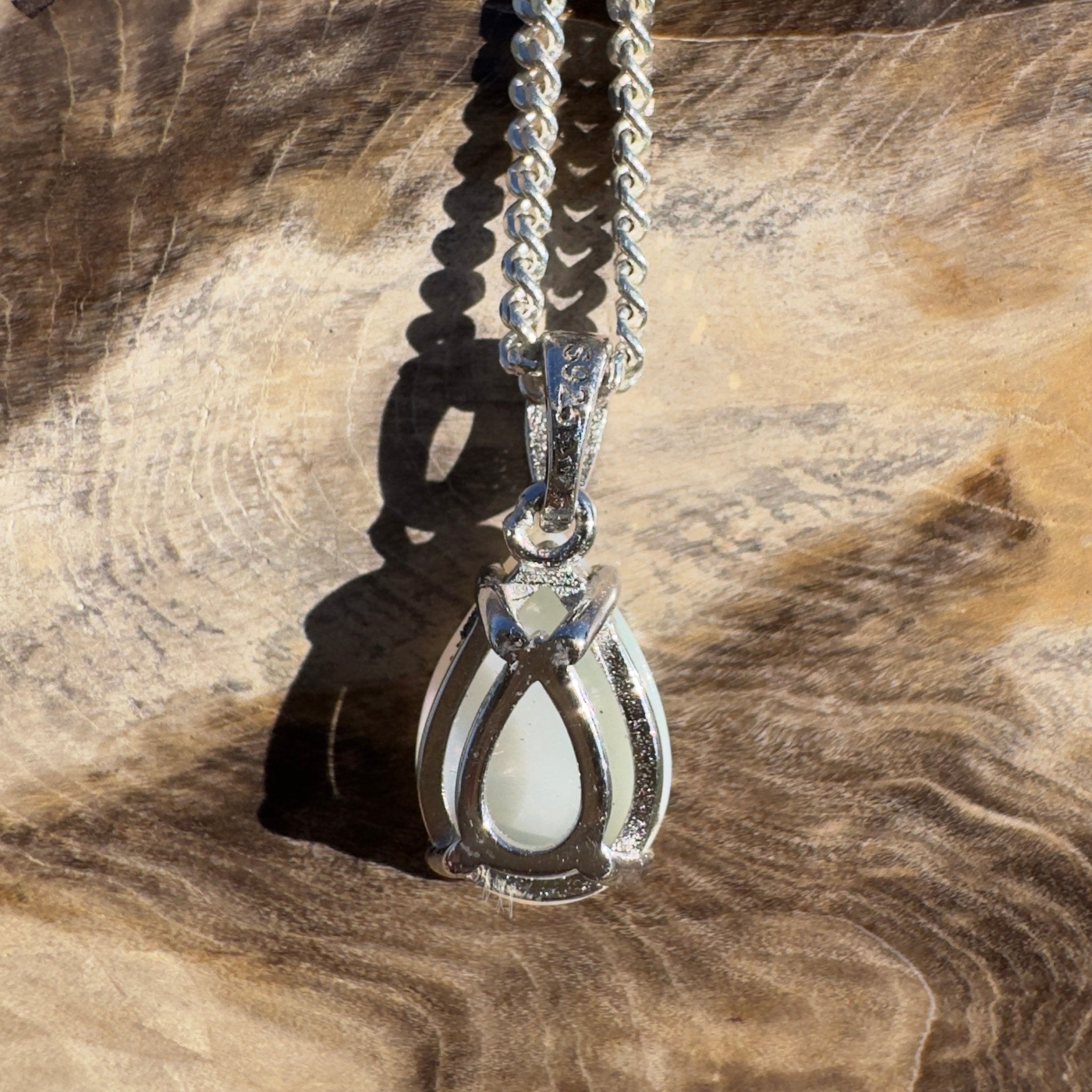 1.1ct Lightning Ridge Opal Pendant Necklace ~ 'Murray River Gleam' | 925 Sterling Silver | Solid Australian Opal