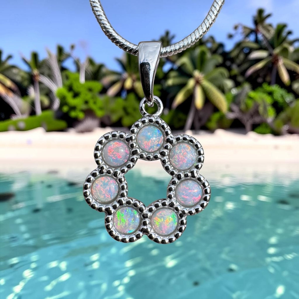 1.1ct Lightning Ridge Opal Pendant Necklace ~ 'Toowoomba Bloom' | 925 Sterling Silver | Solid Australian Opal