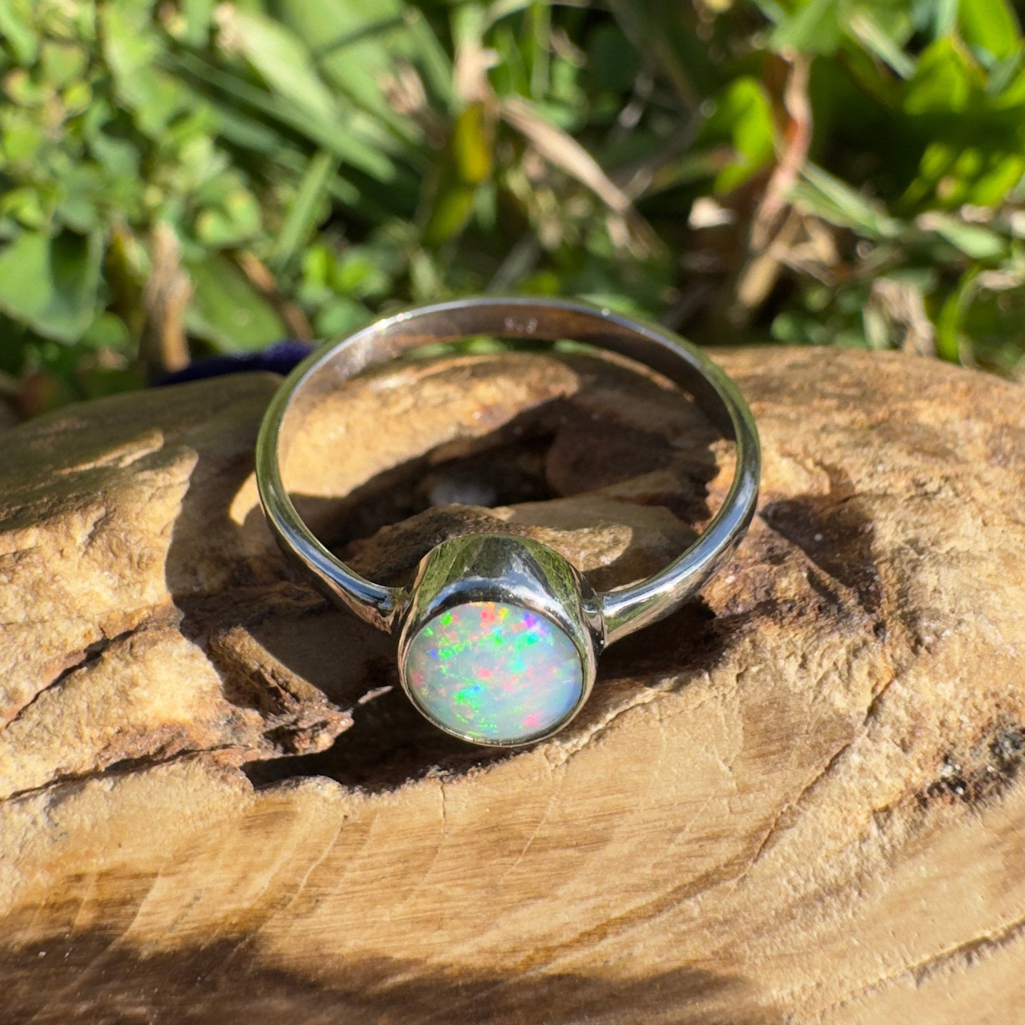 1.1ct Lightning Ridge Opal Ring ~ 'Ningaloo Drift' | 925 Sterling Silver | Solid Australian Opal
