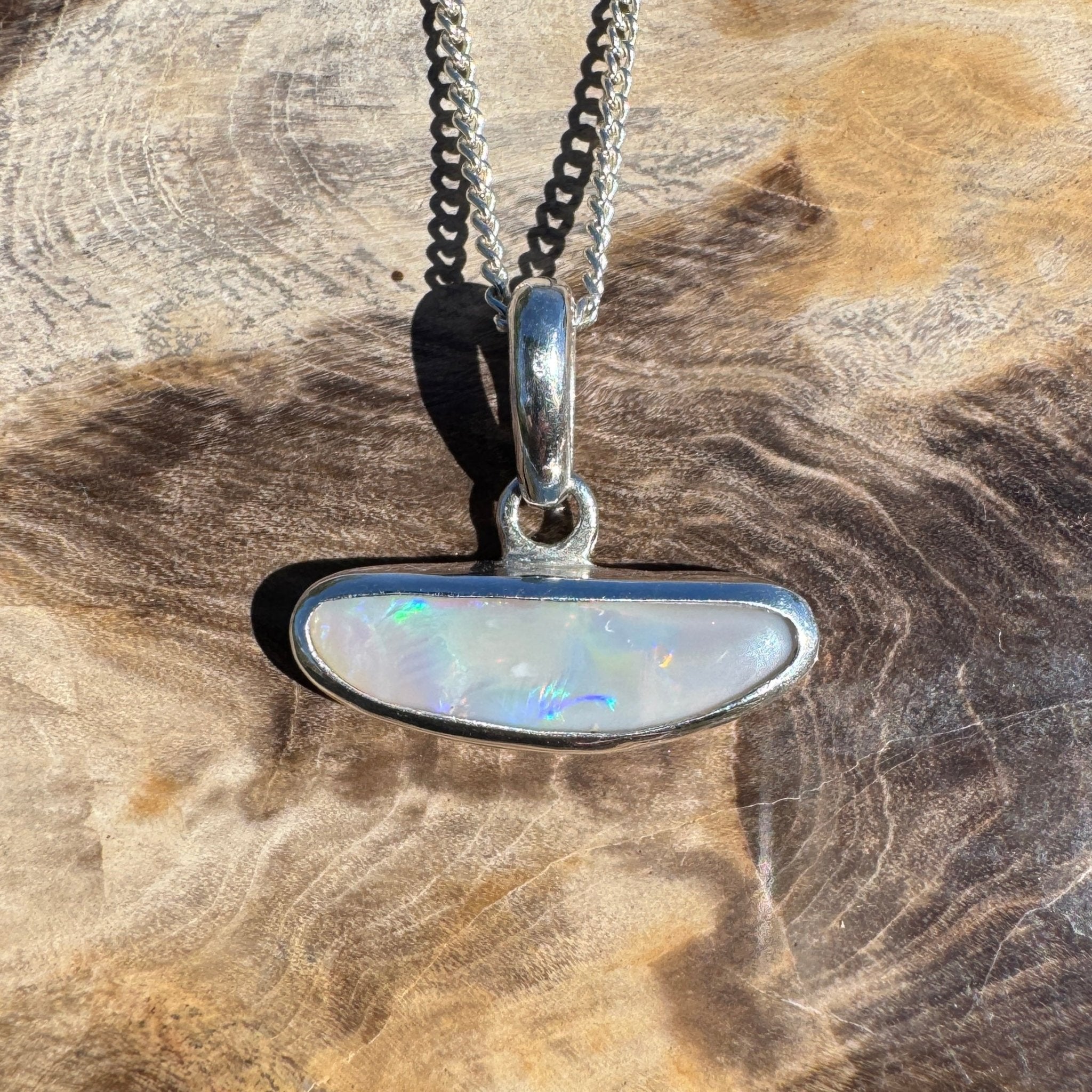 1.27ct Lightning Ridge Opal Pendant Necklace ~ 'Loch Ard Luminescence' | 925 Sterling Silver | Solid Australian Opal