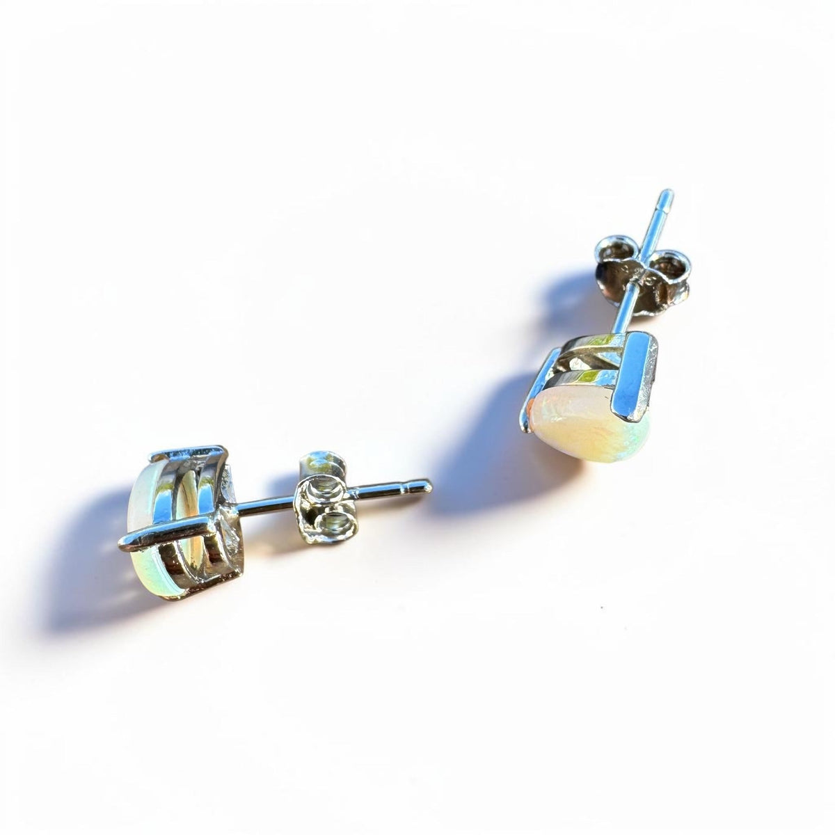 1.2ct Coober Pedy Opal Earrings ~ 'Yanchep Sparkle' | 925 Sterling Silver | Solid Australian Opal