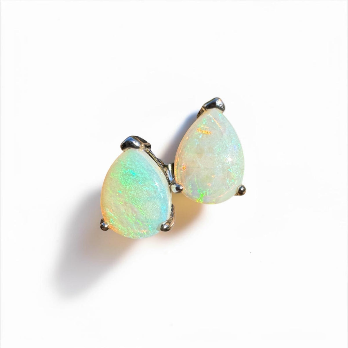 1.2ct Coober Pedy Opal Earrings ~ 'Yanchep Sparkle' | 925 Sterling Silver | Solid Australian Opal