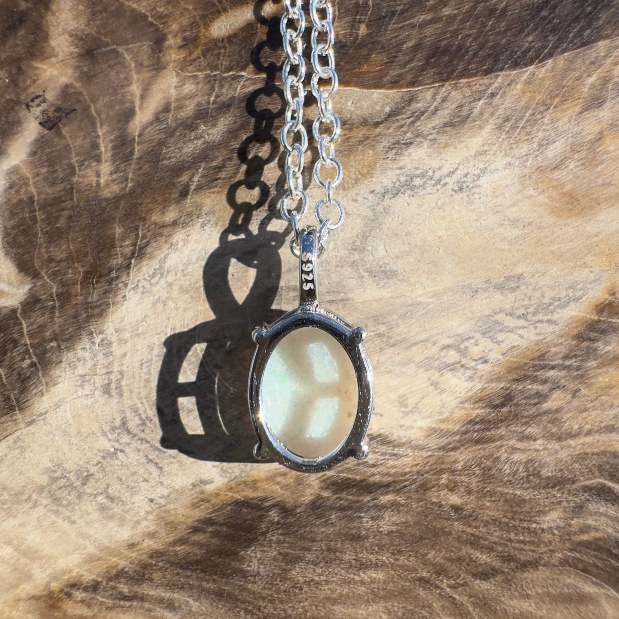 1.2ct Coober Pedy Opal Pendant Necklace ~ 'Lamington Canopy' | 925 Sterling Silver | Solid Australian Opal