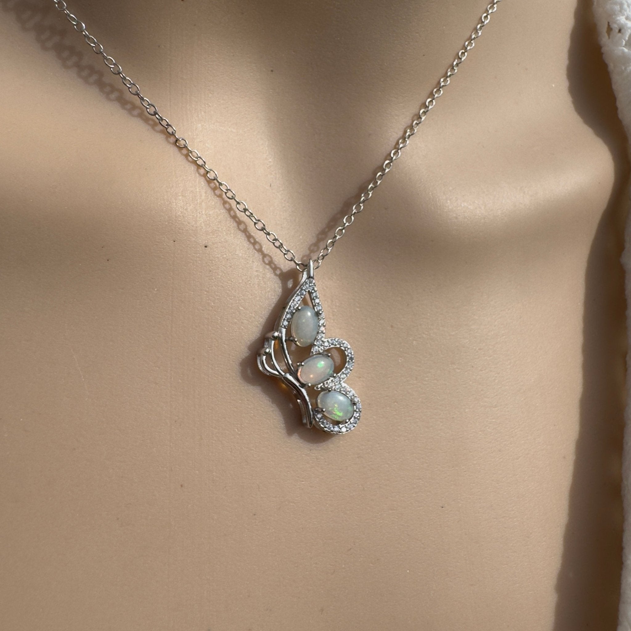 1.2ct Coober Pedy Opal Pendant Necklace ~ 'Lord Howe Island Driftwing' | 925 Sterling Silver | Solid Australian Opal