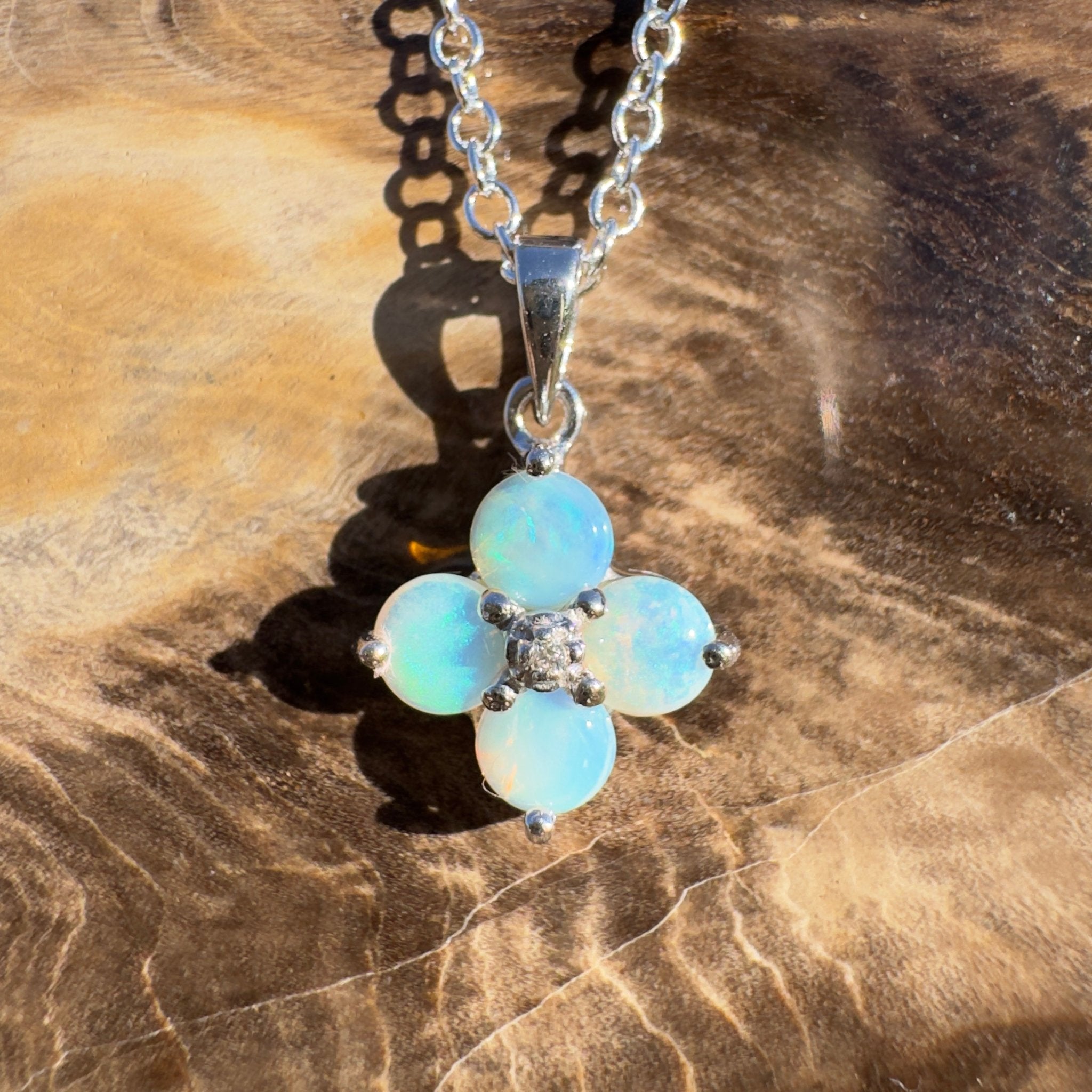 1.2ct Coober Pedy Opal Pendant Necklace ~ 'Mornington Memories' | 925 Sterling Silver | Solid Australian Opal