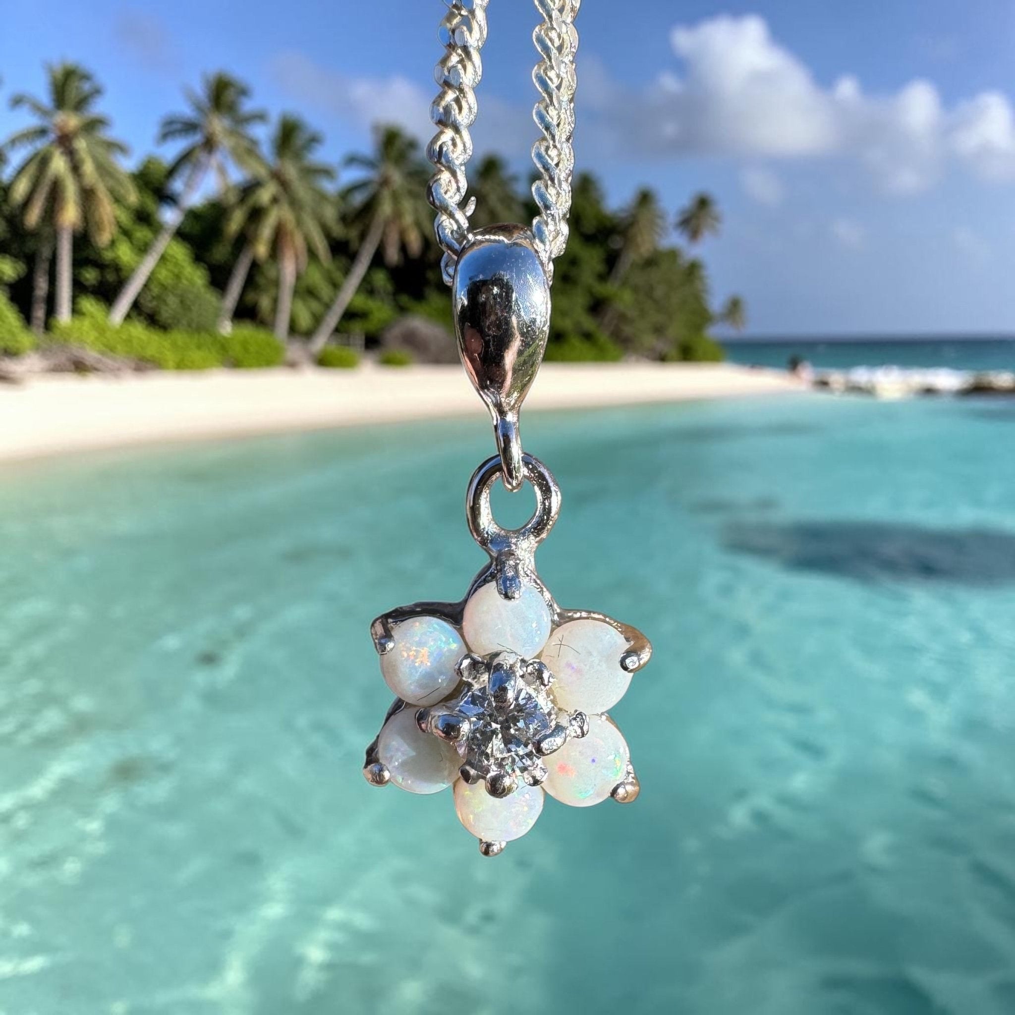 1.2ct Coober Pedy Opal Pendant Necklace ~ 'Orroroo Sunrise' | 925 Sterling Silver | Solid Australian Opal