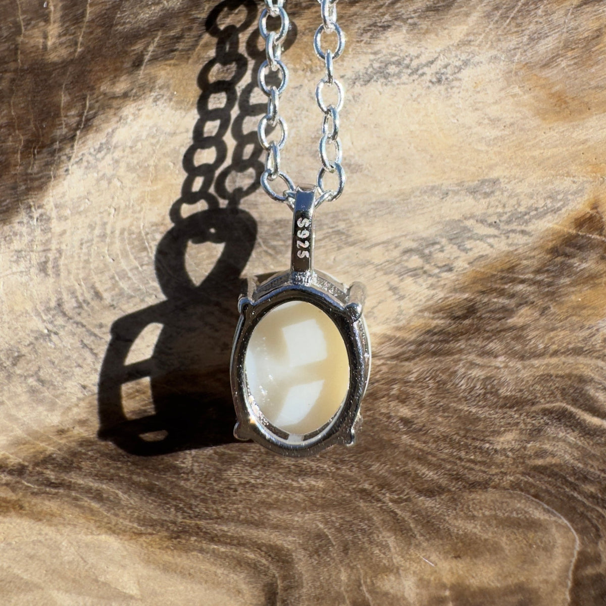 1.2ct Coober Pedy Opal Pendant Necklace ~ 'Outback Shimmers' | 925 Sterling Silver | Solid Australian Opal