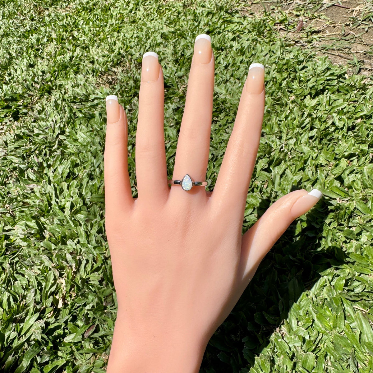 1.2ct Coober Pedy Opal Ring ~ 'Broome Starlight' | 925 Sterling Silver | Solid Australian Opal