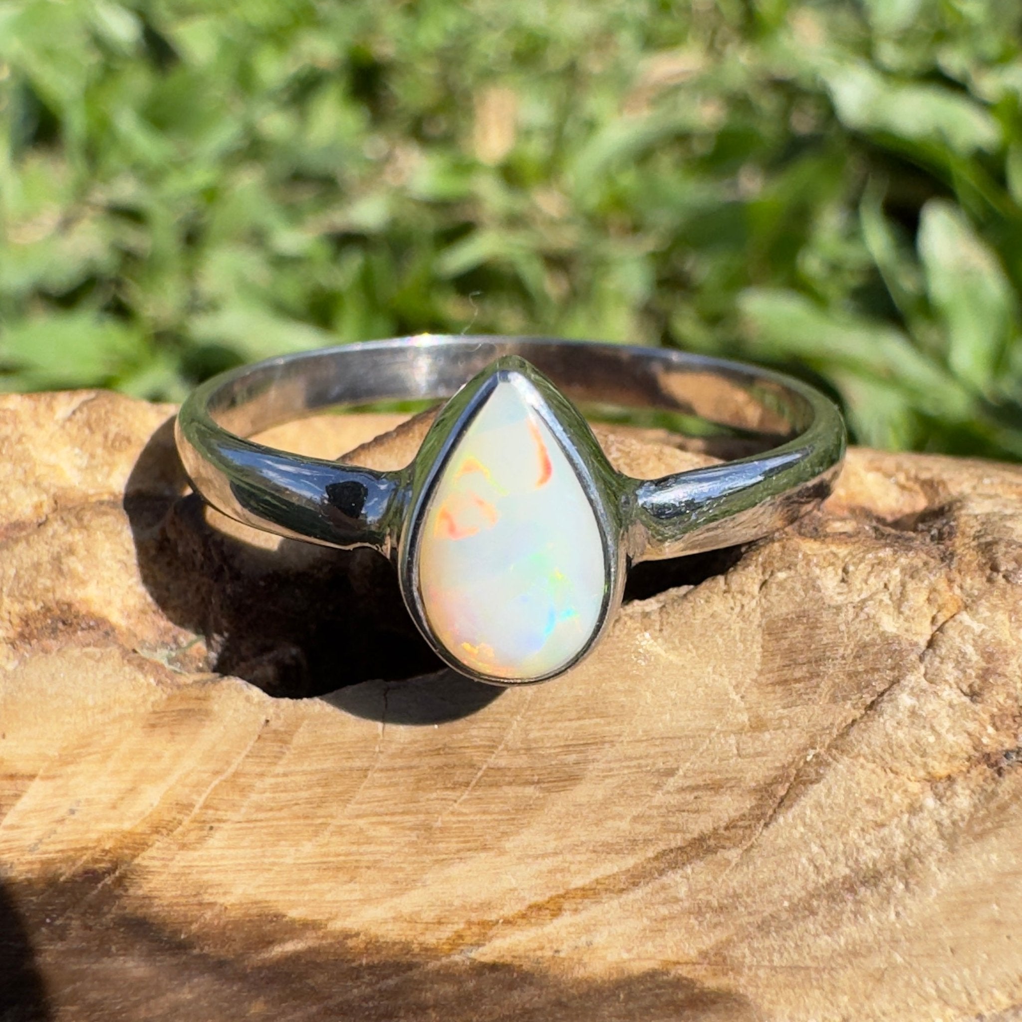 1.2ct Coober Pedy Opal Ring ~ 'Broome Starlight' | 925 Sterling Silver | Solid Australian Opal
