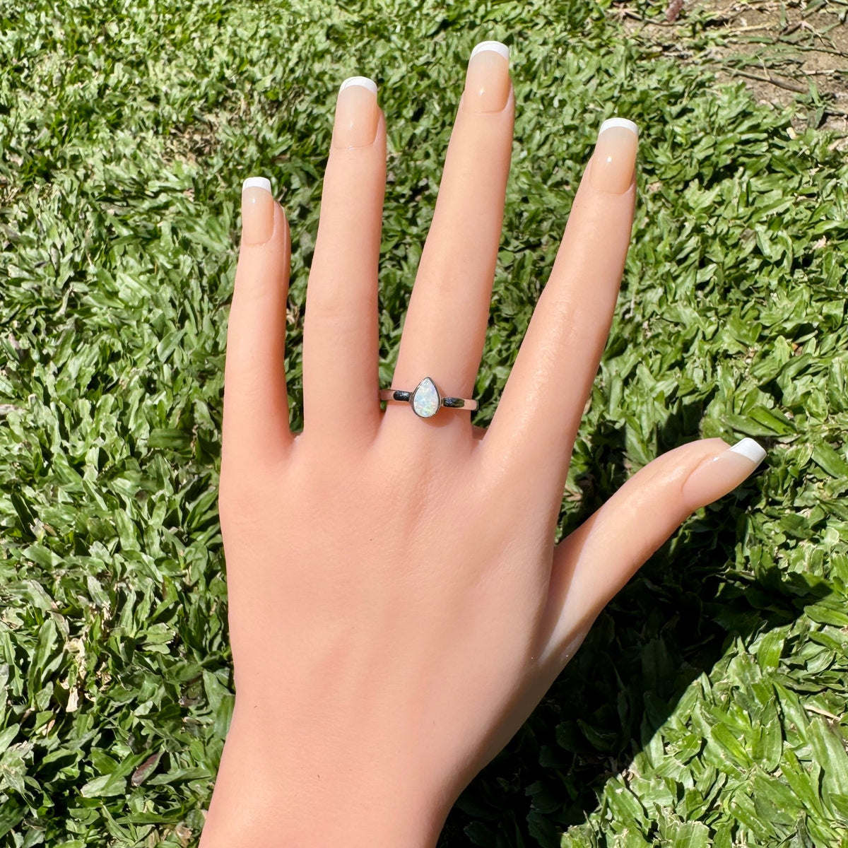 1.2ct Coober Pedy Opal Ring ~ 'Broome Starlight' | 925 Sterling Silver | Solid Australian Opal
