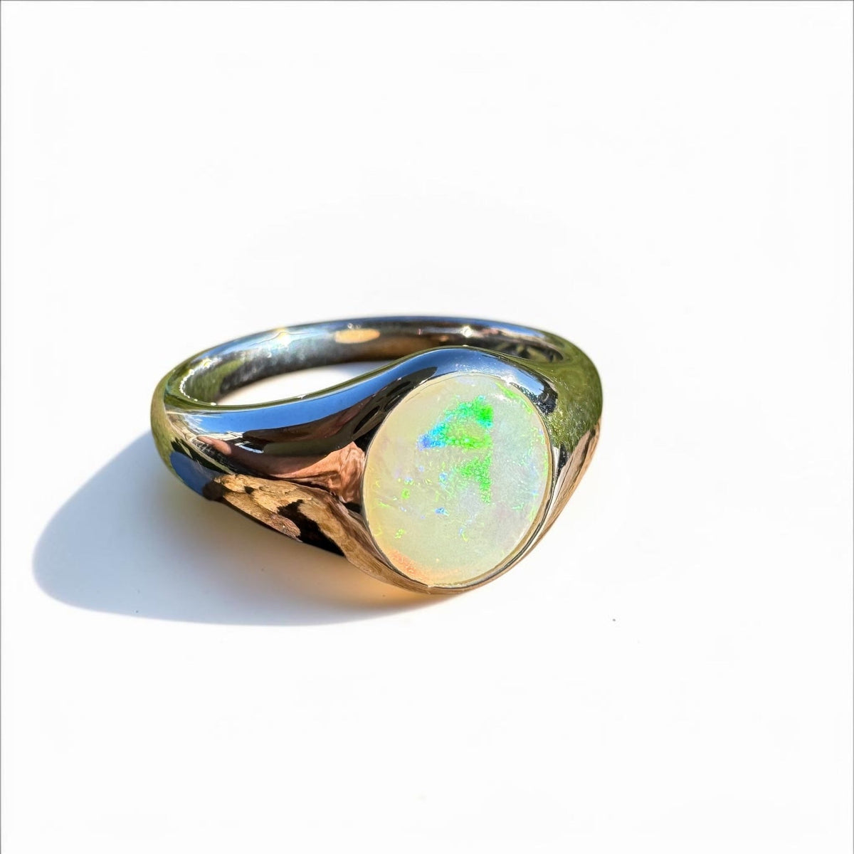 1.2ct Coober Pedy Opal Ring ~ 'Wilsons Prom Spectrum' | 925 Sterling Silver | Solid Australian Opal