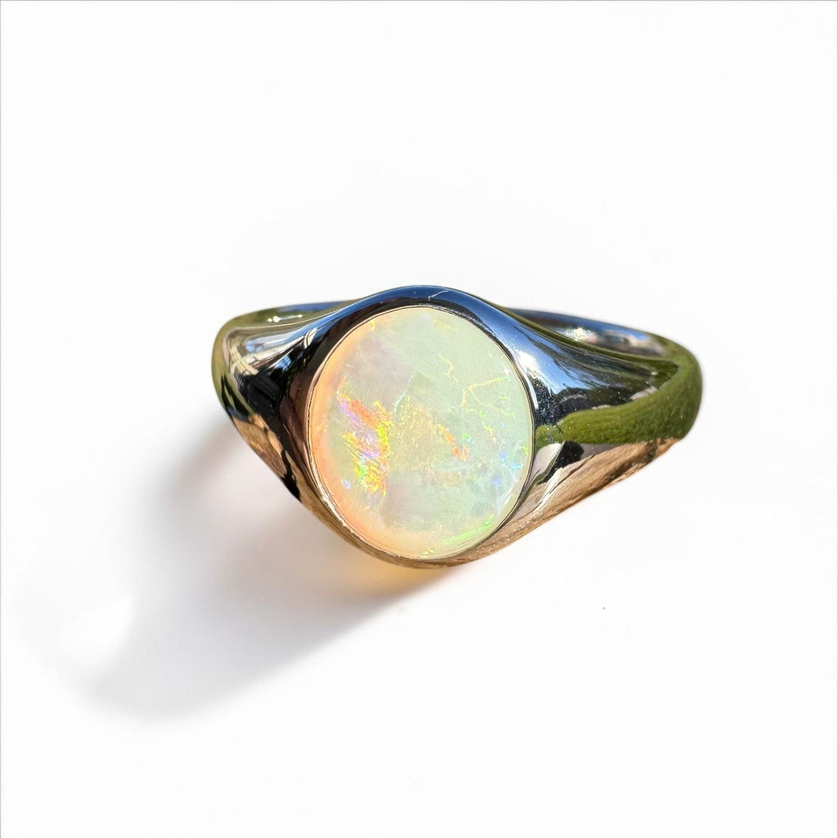 1.2ct Coober Pedy Opal Ring ~ 'Wilsons Prom Spectrum' | 925 Sterling Silver | Solid Australian Opal