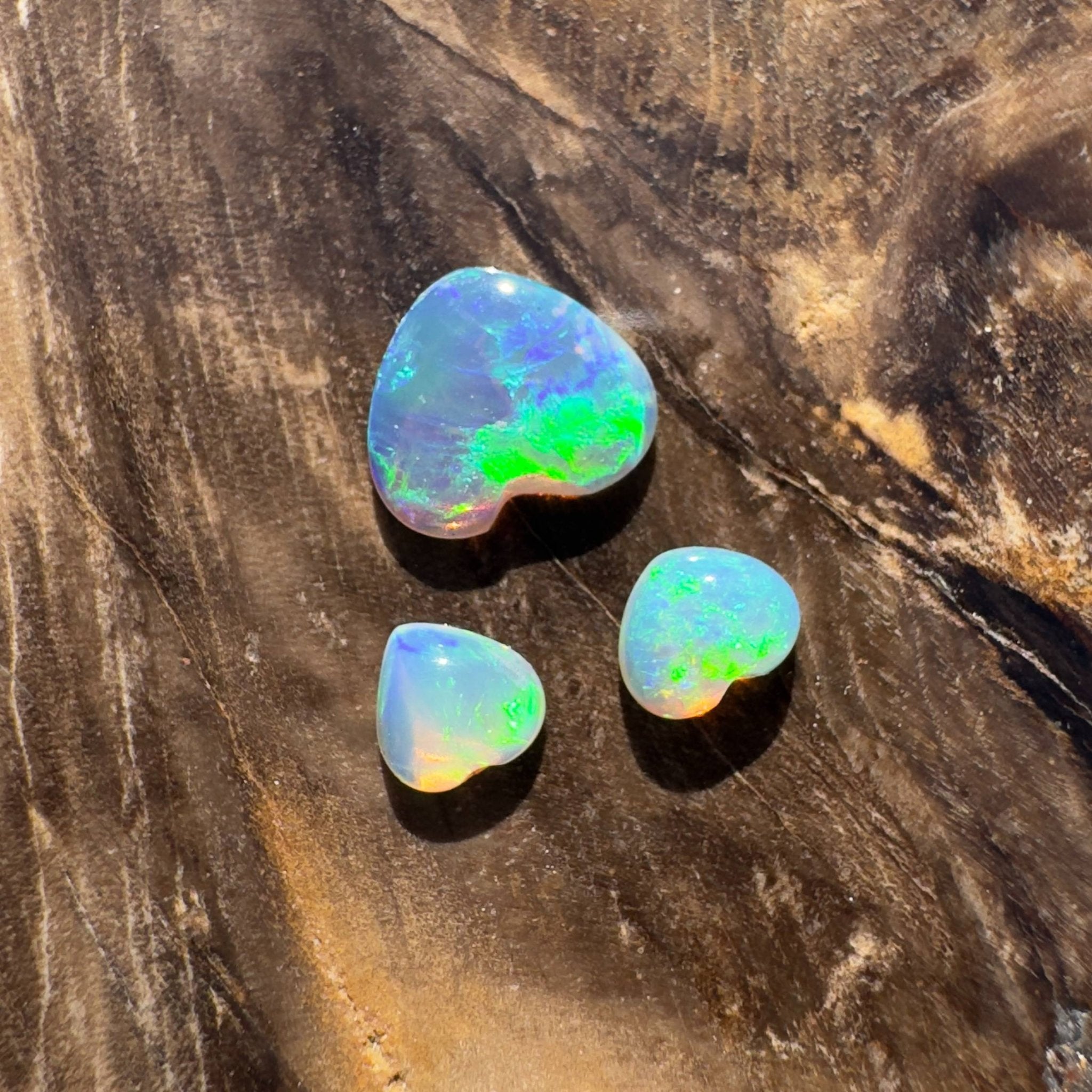 1.2CT Hand - cut Solid Australian Lightning Ridge Opal (2102 - 2117)